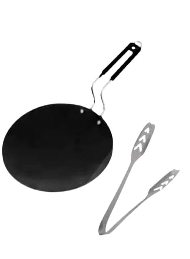 Ved Traders Loha tawa Steel Handle with Free Momo chimta Ved_Tawa_07 - Image 1