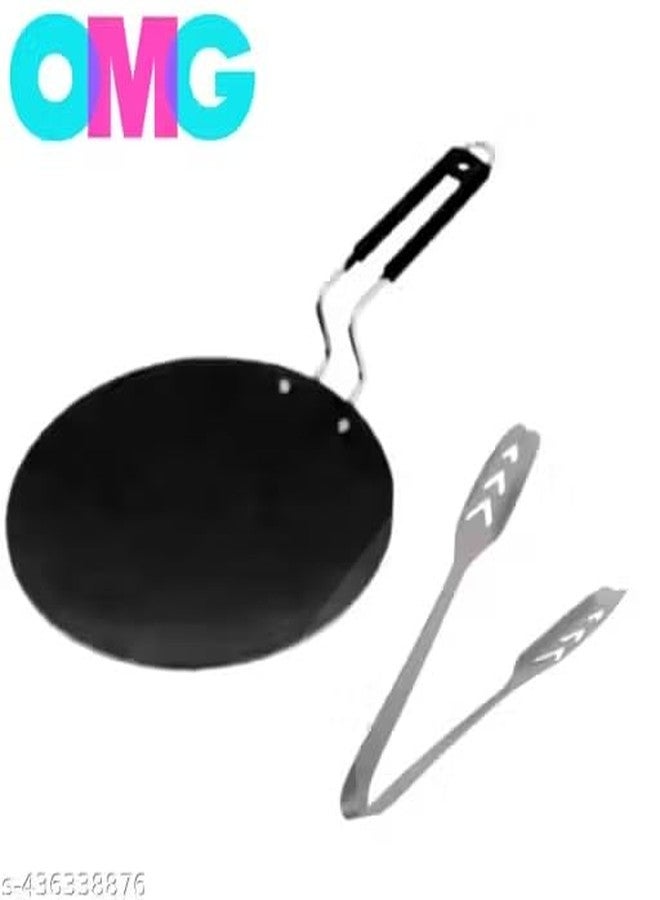 Ved Traders Loha tawa Steel Handle with Free Momo chimta Ved_Tawa_07 - Image 2
