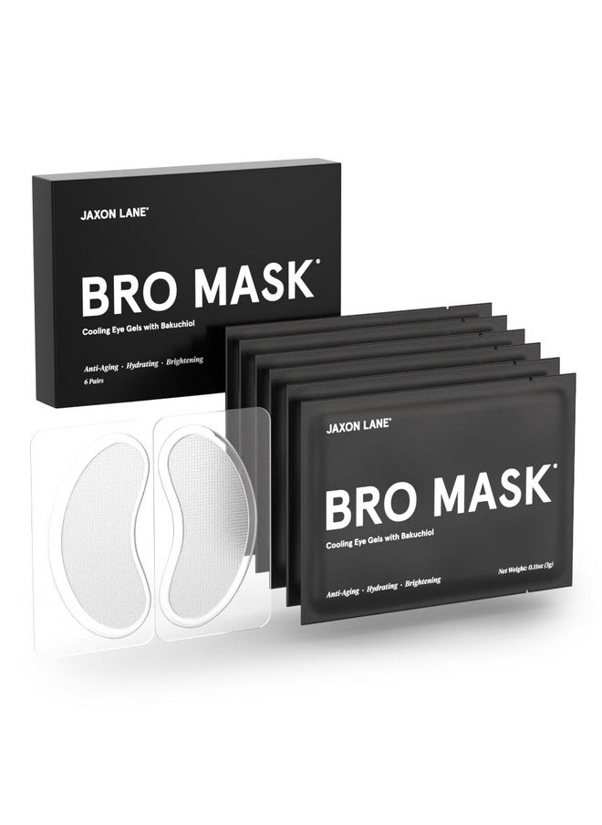JAXON LANE - BRO MASK Under Eye Gel Pads: Cooling Eye Patches for Dark Circles and Puffiness | Anti Aging Hydrogel Eye Patch Set w/Bakuchiol, Green Tea, Hyaluronic Acid, Caffeine, Niacinamide/Vitamin B3-6 Pairs - Image 1