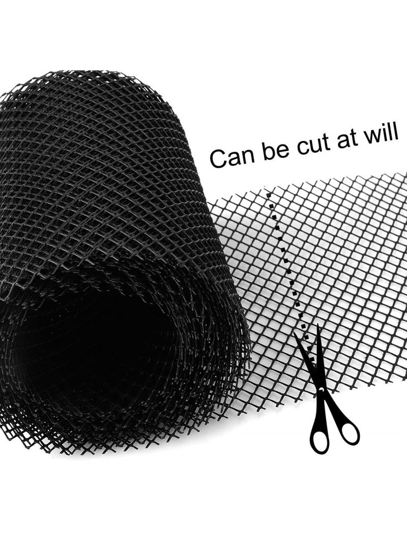 CMGTYYD Gutter Guard Mesh, 15cm 6m Leaf Protection Cover Netting to Stop Gutter Drain Downspout Clogging from Leaves or Debris, Plastic Gutter Guard Mesh Protector with 10 Clip Fixing Hooks  - Image 2