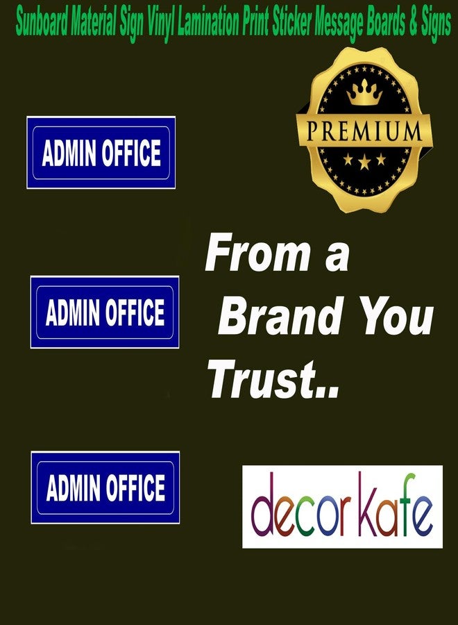 DECOR KAFE - Office Sunboard Material WATERPROOF Sign Vinyl Lamination Print Sticker Board For Office Back Side Double Tape (8" X 4") - Image 5