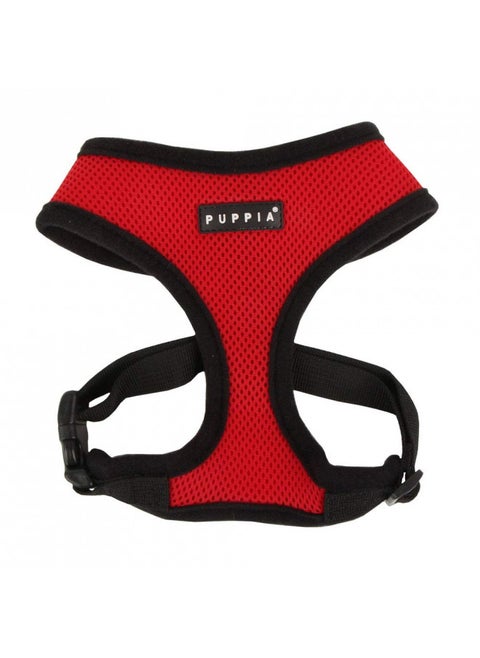 Authentic Puppia Soft Dog Harness, Red - Medium