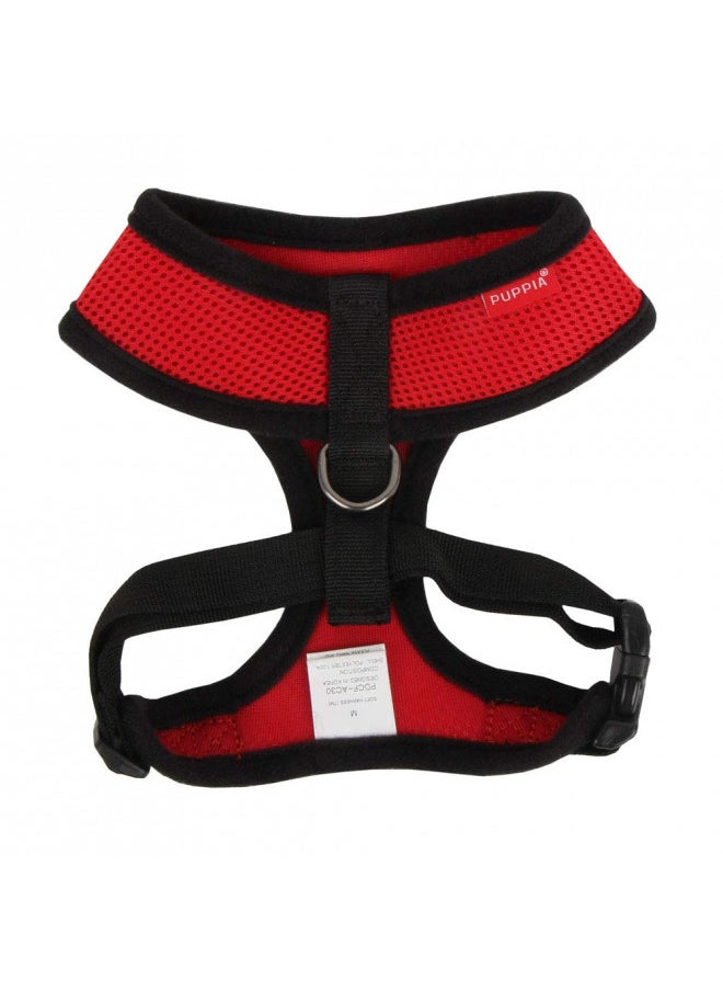 Authentic Puppia Soft Dog Harness, Red - Medium