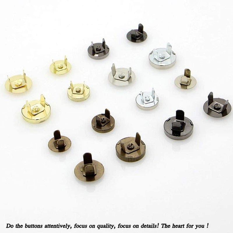 Diy Crafts CT-DIY-HI-47451 Clasps Buttons Handbag Purse Wallet Craft Bags Parts Accessories Pick Colors Package as Title, Pack of 50 10x5, Gunmetal - Image 2