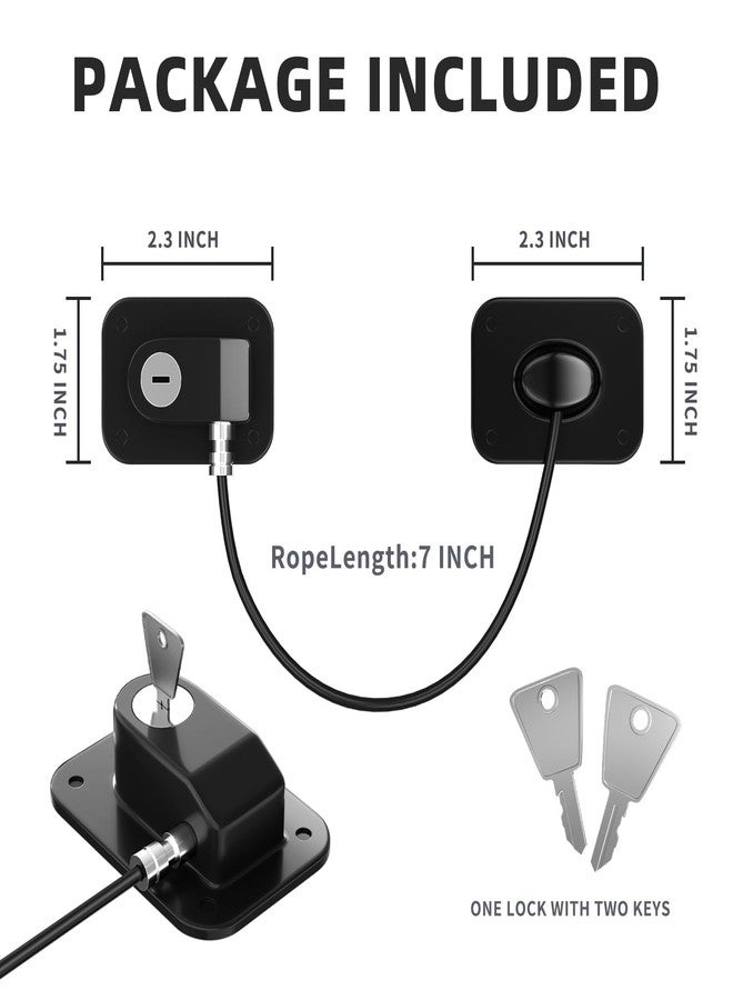 BAREPEPE Refrigerator Lock, Fridge Lock with Silicone Wire Protection Fridge Locks for Kids Easy to Use and Install Cabinet Locks with Key - Black - Pack of 1 - Image 5