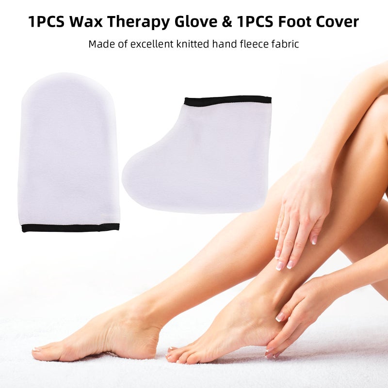Paraffin Therapy Glove Cotton Hand & Foot Care Heat Preservation Wax Therapy Gloves Foot Cover Heat Wax Mitten for Therapy Foot SPA Skin Care - Image 3