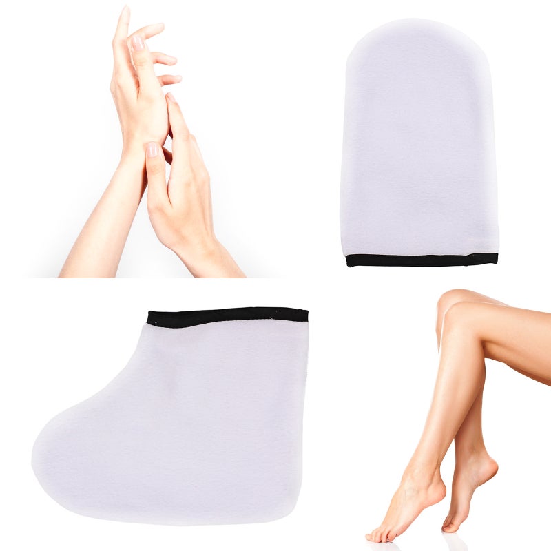 Paraffin Therapy Glove Cotton Hand & Foot Care Heat Preservation Wax Therapy Gloves Foot Cover Heat Wax Mitten for Therapy Foot SPA Skin Care - Image 4