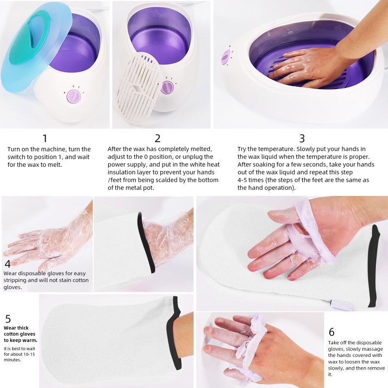 Paraffin Therapy Glove Cotton Hand & Foot Care Heat Preservation Wax Therapy Gloves Foot Cover Heat Wax Mitten for Therapy Foot SPA Skin Care - Image 2