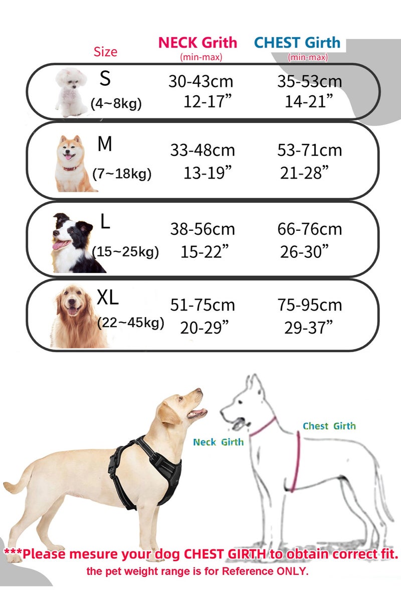 طقم حزام كلاب قابل للتعديل ومقود بطول 1.5 متر للكلاب المتوسطة والكبيرة، مبطن وناعم لا يسبب السحب، وخيوط عاكسة عالية، برتقالي - Image 3