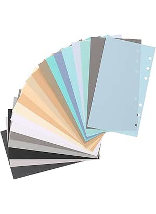 A6 Colored Loose Leaf Paper 40 Sheets 6 Hole Punched for Planner Journal Diary - Image 1