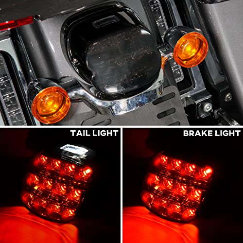 VEISUTOR مصباح خلفي LED مدخن من VEISUTOR لدراجات هارلي ديفيدسون السياحية، مصابيح الفرامل الخلفية لدراجات هارلي داينا رود كينج إليكترا جلايد سوفتيل ستريت بوب ملحقات - Image 2