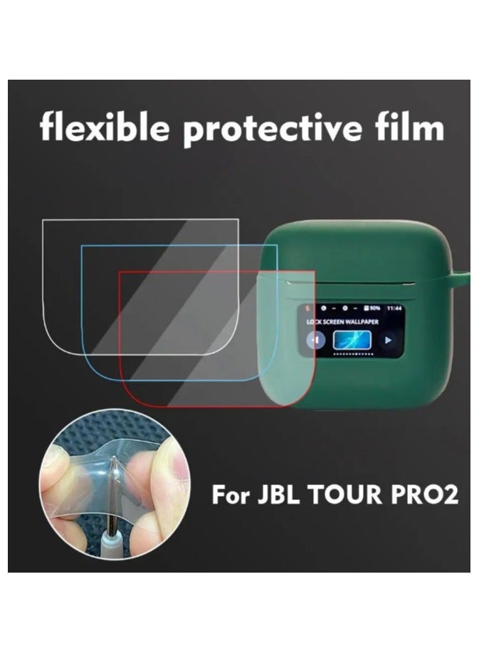 Compatible for JBL TOUR PRO 2 Screen Protector (3 Pack) HD PET Film, For Earbuds charging case screen - Image 2