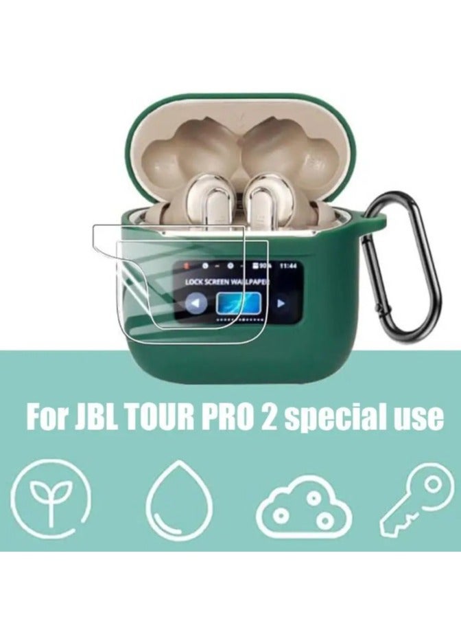 Compatible for JBL TOUR PRO 2 Screen Protector (3 Pack) HD PET Film, For Earbuds charging case screen - Image 3