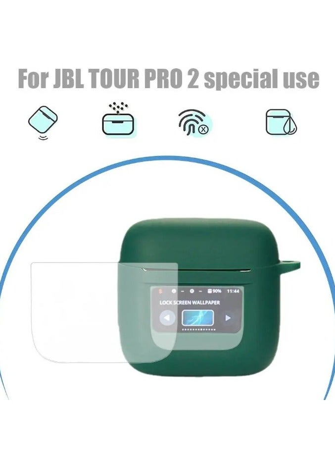 Compatible for JBL TOUR PRO 2 Screen Protector (3 Pack) HD PET Film, For Earbuds charging case screen - Image 4