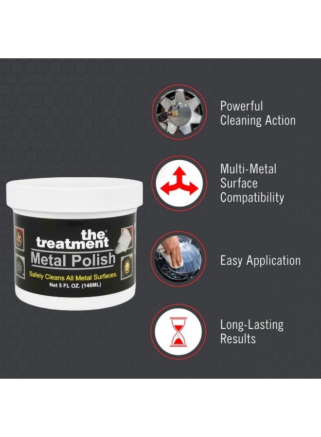 The Treatment Metal Polish 148ML, Multi-Metal Surface Cleaner & Polishing Compound, Stain & Tarnish Remover for Car Wheels, Chrome, Brass, Copper, Stainless Steel & Automotive Metal Care-The Treatment - Image 2