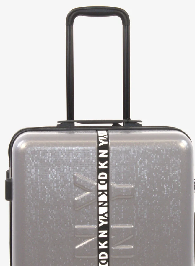 DKNY Logo Detail Hardcase Trolley Bag with Wheels and Retractable Handle 24-M - Domestic