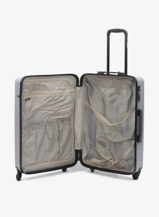 DKNY Logo Detail Hardcase Trolley Bag with Wheels and Retractable Handle 24-M - Domestic