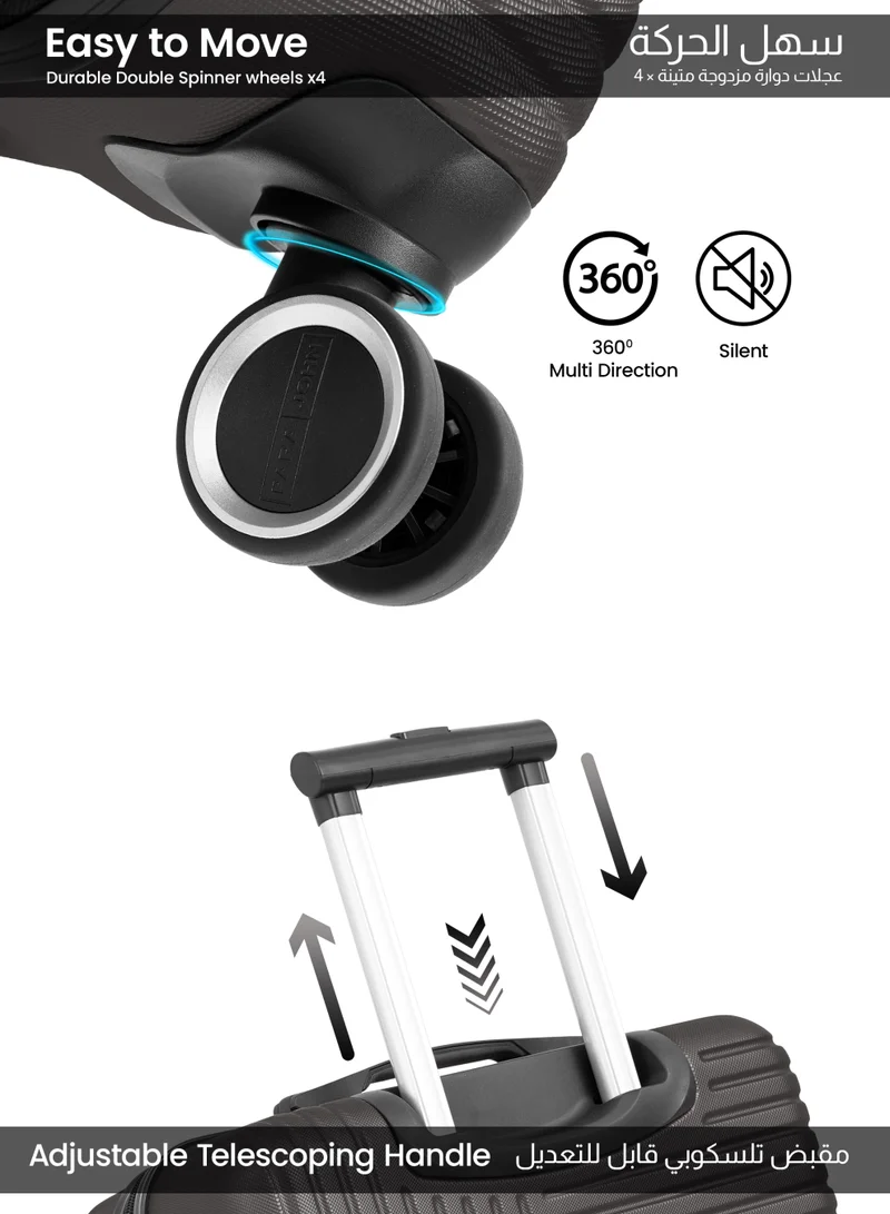 بارا جون حقيبة عربة الأمتعة ذات الجانب الصلب ABS خفيفة الوزن مع قفل 20 بوصة