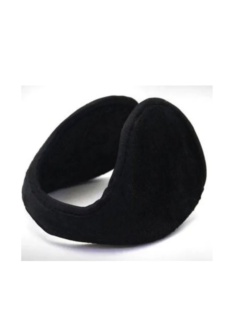 سدادات أذن شتوية مرنة للاستخدام في الخارج وفي الطائرات باللون الأسود - Image 3