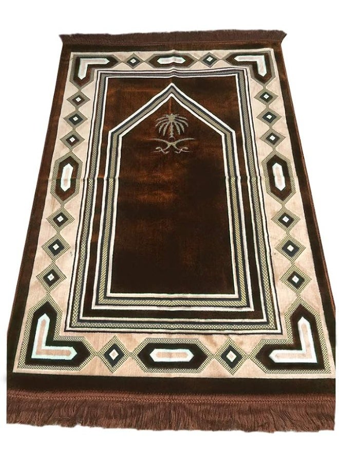 سجادة صلاة إسلامية بتصميم هندسي وشرابات - Image 3