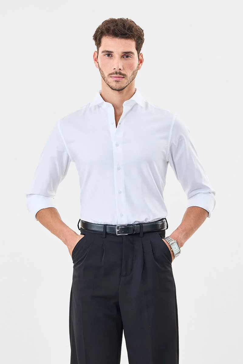 SNITCH Twill 100% Cotton Slim Fit Luxe Shirt