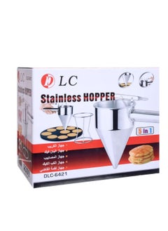 DLC Piston Funnel - Stainless Steel Baking and Dessert Funnel Cooking Tools with Rack for Home Kitchen Use  - Image 1