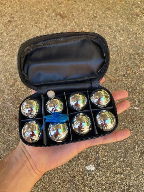 BuyBocceBalls Listing - 8 Ball 35mm Metal Mini Bocce/Petanque Set with Black Bag - Single - Image 1