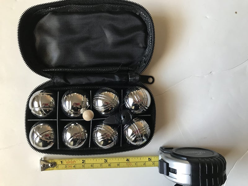 BuyBocceBalls Listing - 8 Ball 35mm Metal Mini Bocce/Petanque Set with Black Bag - Single - Image 2