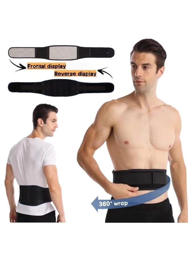 Adjustable Heated Back Waist Brace – Magnetic Self Heating Lumbar Support Belt for Pain Relief, Herniated Disc, Sciatica, Scoliosis, and Daily Comfort-(XXL) - Image 5
