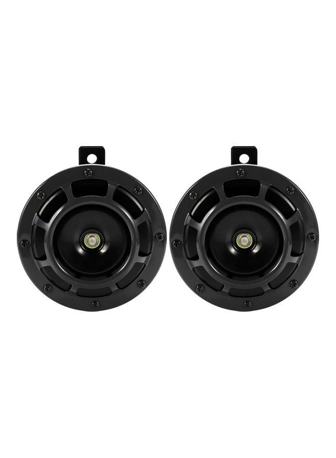 NIBEMINENT 2-Piece 12V 220dB Loud Compact Electric Blast Tone Air Horn Kit For Motorcycle Car  - Image 1