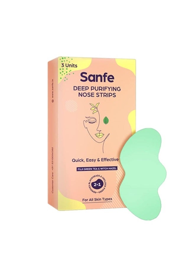 Sanfe Deep Purifying Nose Strips for Women - Pack of 3 - Image 1