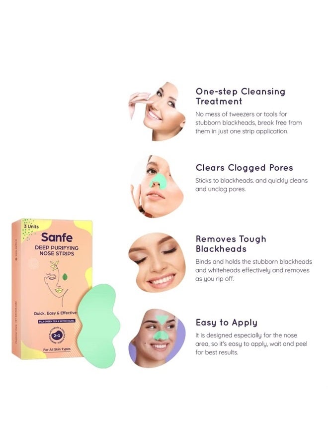 Sanfe Deep Purifying Nose Strips for Women - Pack of 3 - Image 4