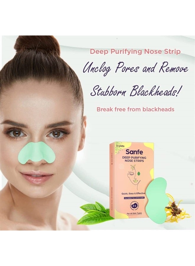 Sanfe Deep Purifying Nose Strips for Women - Pack of 3 - Image 5