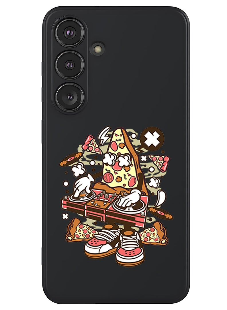 Theodor Protective Slim Fit Case Liquid Silicone Cover with Full Body Protection Anti-Scratch Shockproof Case For Samsung Galaxy S25 Plus (Black) - Pizza dj - Image 1