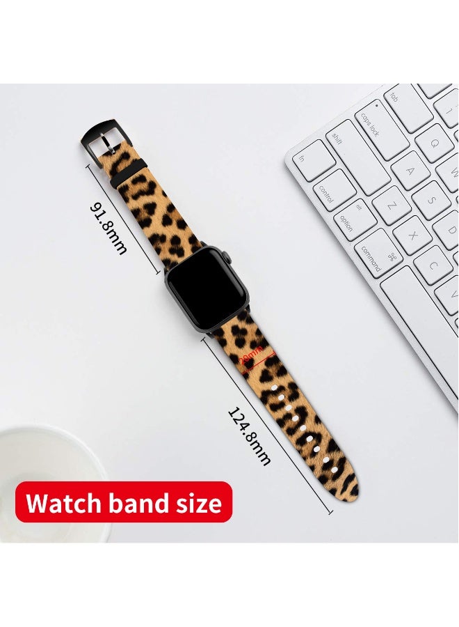 O Ozone (Pack of 5) Silicone Straps Compatible with Apple Watch Series 10 | 9 | 8 | 7 | 6 | SE | 5 | 4 | 3 | 2 |1 , 38/40/41/42mm, Stylish Pattern Silicone Replacement Watch Bands for Men Women-Multi2 - Image 3