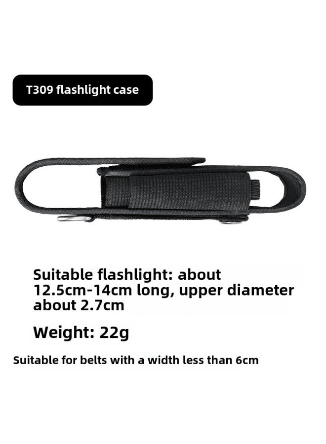 Generic Portable LED Flashlight Sleeve Storage Bag Protective Bag Waist Bag Cloth Cover Nylon Material Elastic Flashlight Sleeve Wholesale-Color:T309 - Image 1