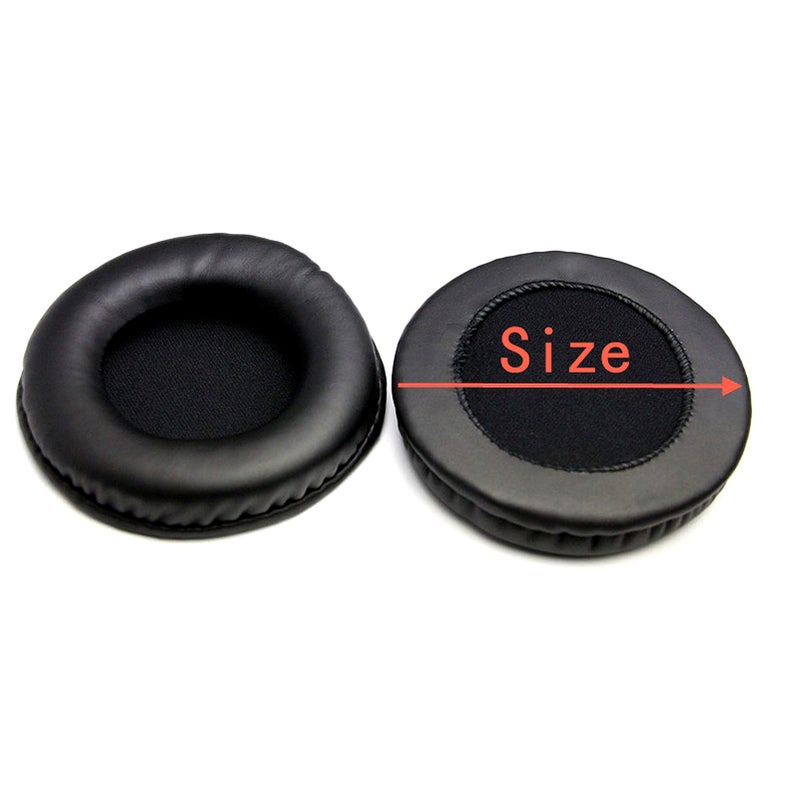 Replacement Ear Pads: Black PU Leather Upgraded Memory Foam - Donut Style Noise Blocking Sound Enhancement Ear Pads for Sony Audio Technica Sennheiser Logitech Headphones - Image 5