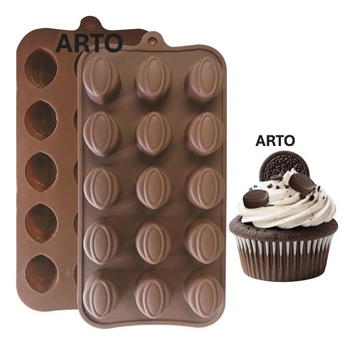 ARTO Realistic Almond Shape Silicone Chocolate Mould, 15 Cavity | Deep Non-Stick Tray for DIY Dry Fruit Chocolates | Perfect for Sugar-Free, Keto & Festival Gifts (1 Piece) - Image 2