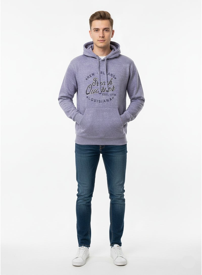 Classic Men’s Printed Hoodie with Kangaroo Pocket – Regular Fit, Cotton Blend - Image 4