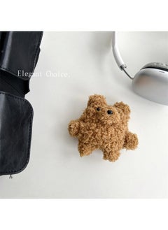 Airpods 4 Headphone Protective Case Cartoon Plush Doll For Apple1/2/3 Gen Pro Wireless Bluetooth Soft-Color:Plush Soft Shell-dark Brown Bear-Model:Airpods 4 (protective Case)