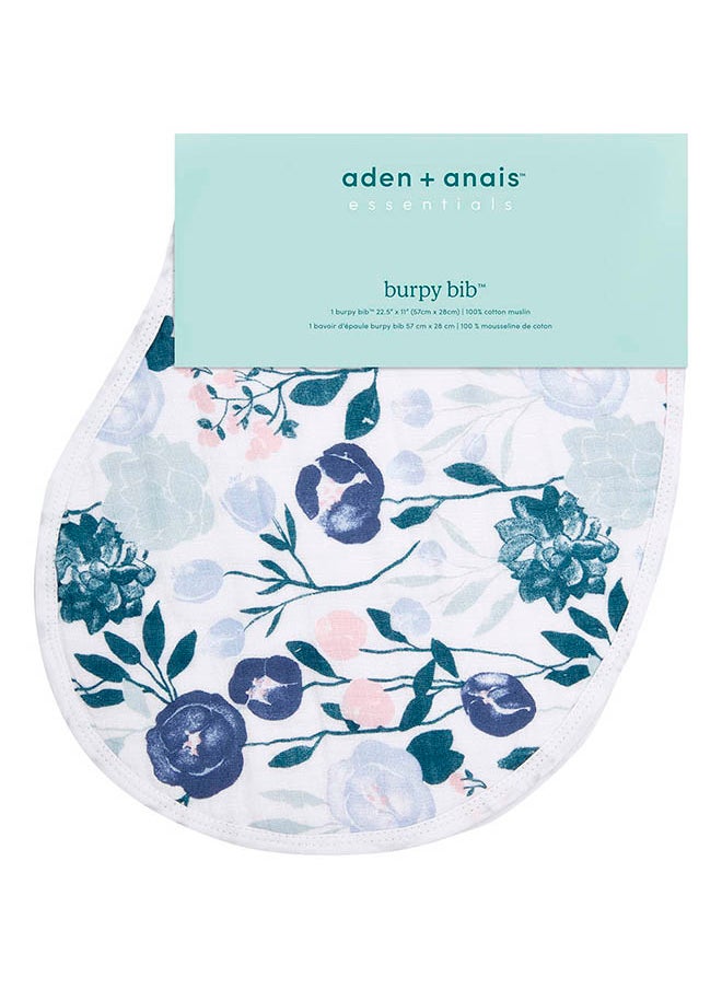 aden + anais - Pack Of 1 Essentials Cotton Baby Burpy Bib - Flowers Bloom - Image 1
