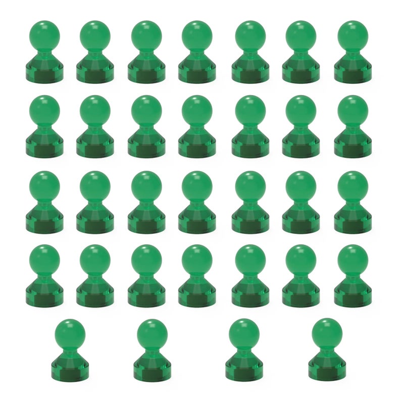 MHDMAG Magnetic Push Pins Powerful Push Pin Magnets for Fridge Whiteboards Calendars Maps in School  Office Pack of 32Green