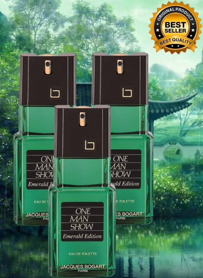 جاك بوغارت 3 قطع عطر وان مان شو اميرالد 100مل - Image 1