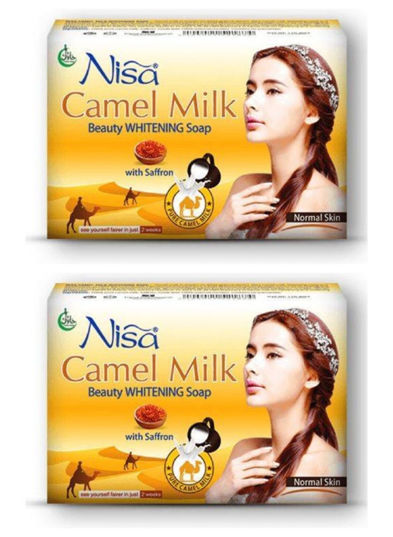 Nisa Camel Milk Beauty Bar Soap With Saffran Normal Skin 2 Pcs