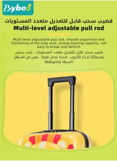Bybeo Kids 3D Cartoon Rolling Luggage - Child Travel Trolley Bag, Travel Suitcase with Wheels, Hardside, Password Lock, Zippered Divider, Telescopic Handle, 18 Inches  - Image 4