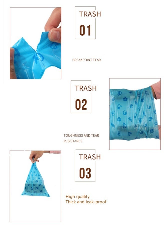 Bebiland 180-Piece Disposable Diaper Bag Refills with Dispenser, Safe and Odour Control Biodegradable Baby Nappy Sacks for Collecting Nappies and Garbage, Blue  - Image 3