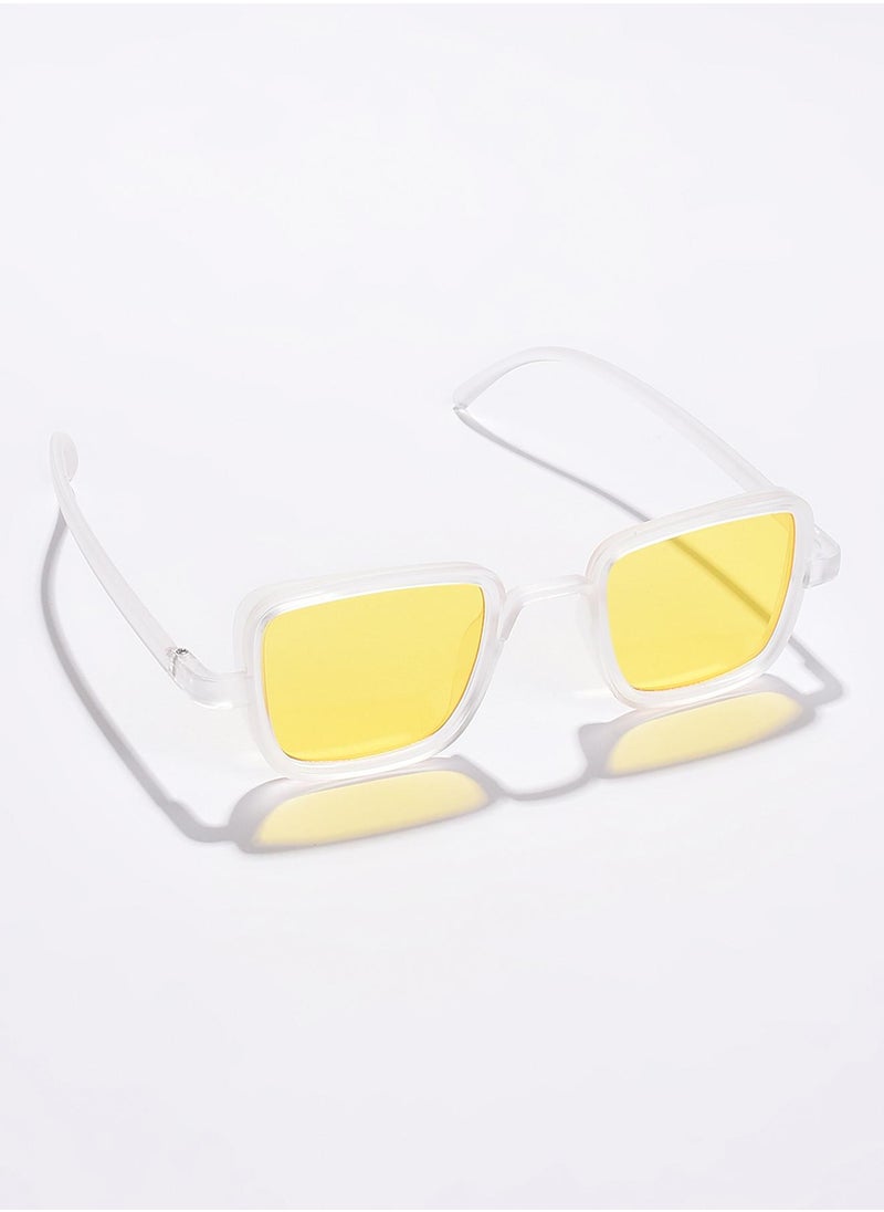 Haute Sauce - Yellow Lens Yellow Rectangle Sunglasses - Image 1