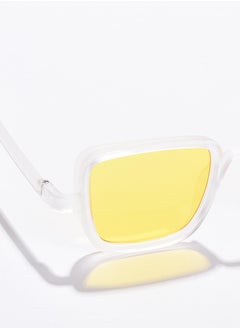 Haute Sauce Yellow Lens Yellow Rectangle Sunglasses  - Image 2
