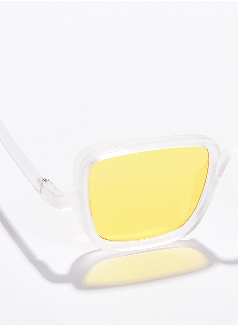 Haute Sauce - Yellow Lens Yellow Rectangle Sunglasses - Image 1