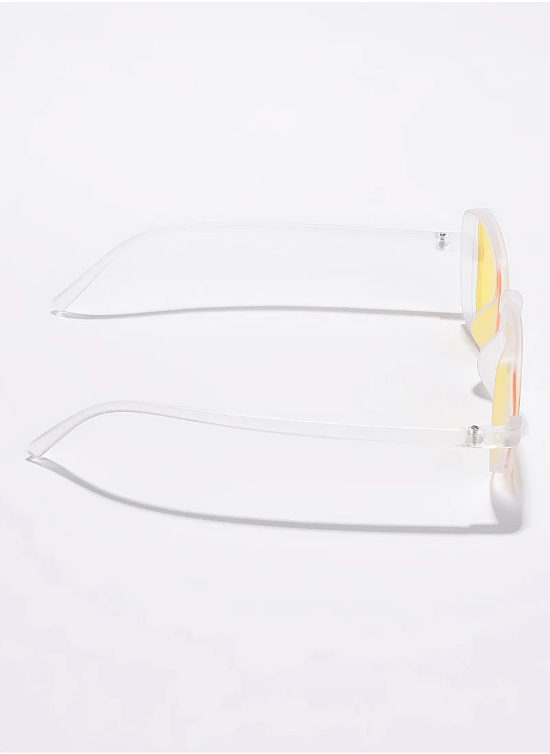 Haute Sauce Yellow Lens Yellow Rectangle Sunglasses